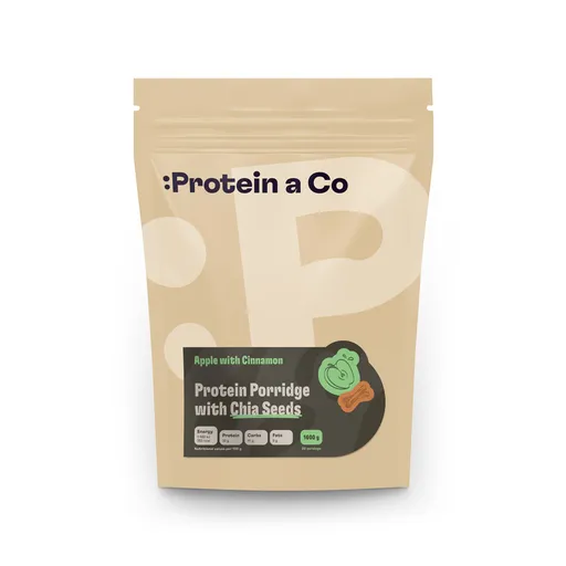 Protein a Co Proteinové kaše s chia 1600 g Jablko se skořicí