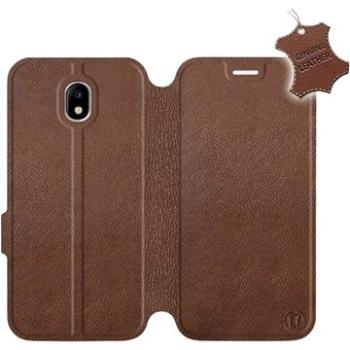 Flip pouzdro na mobil Samsung Galaxy J5 2017 - Hnědé - kožené -  Brown Leather (5903226498154)