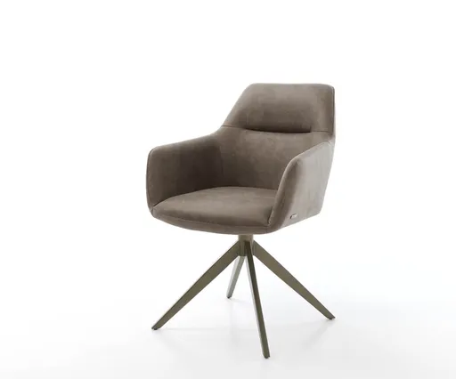 Jídelní židle Pejo-Flex taupe vintage křížová podnož hranatá