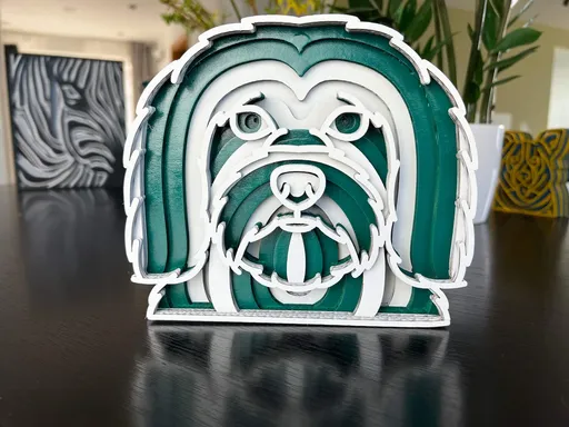 Vsepropejska Mandala Havanský pes dekorace na stůl Barva: Zelená, Rozměr (cm): 17 x 18, Druh: Kartonová