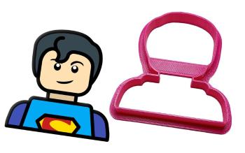 Vykrajovátko Lego Hlava Kluk / Superman - 3D tisk - Dortmarket