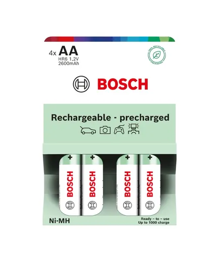 Bosch Rechargeable NiMh AA HR6 2600 mAh Precharged baterie 4 ks