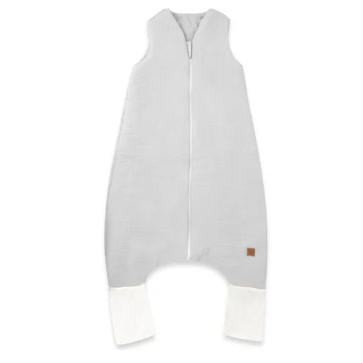 Baby Nellys Mušelínový spací vak se zahrnovacími nohavičkami - šedý, vel. S