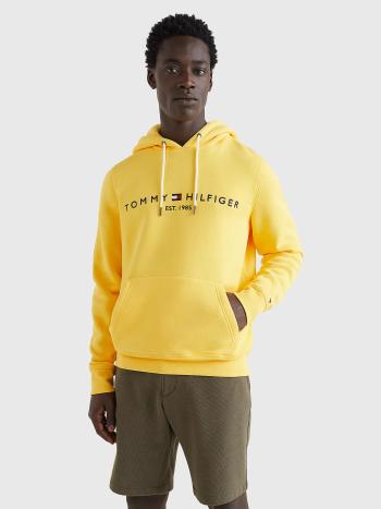 Tommy Hilfiger pánská žlutá mikina Logo Hoody - L (ZFM)