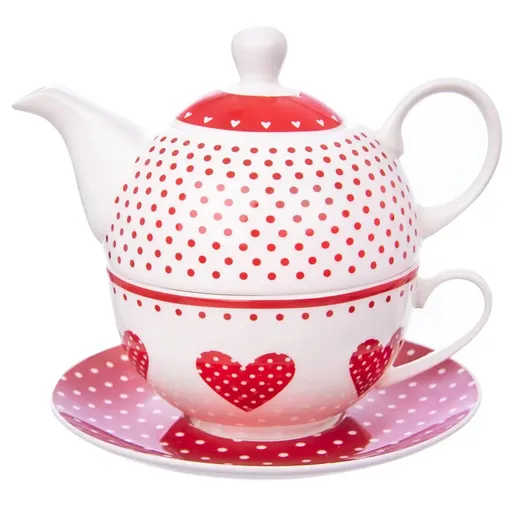 Čajová souprava TEČKA, sada 3 ks