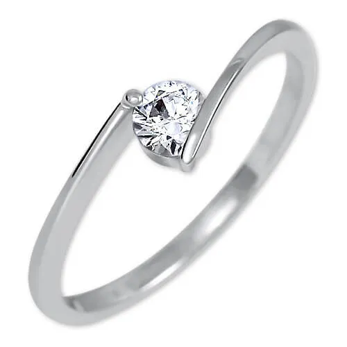 Soliter Zásnubní prsten z bílého zlata 226 001 00995 07 55 mm