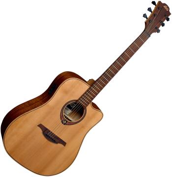 LAG T170DCE Natural Satin Elektroakustická kytara Dreadnought