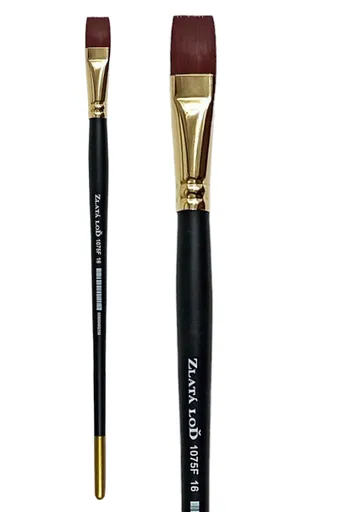 Plochý štětec Zlatá loď 1075F – velikost 8