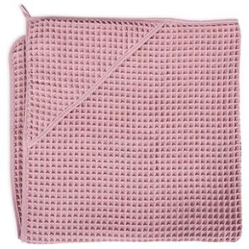 CEBA osuška s kapucí Froté Waffle Line 100 × 100 cm - Silver Pink Ceba (5907672328355)