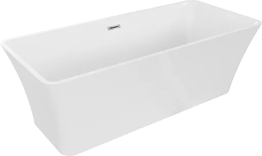 MEXEN/S Tonia vana volně stojící 170 x 75, bílá, sifon a přepad chrom 52171707500-01