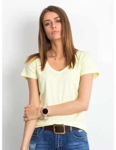 Dámské tričko SQUARE bledě žluté