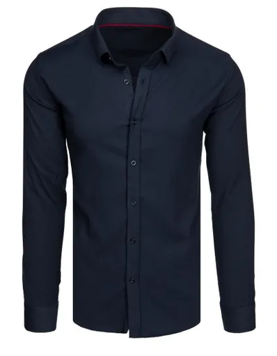 Pánská košile s dlouhým rukávem tmavě modrá