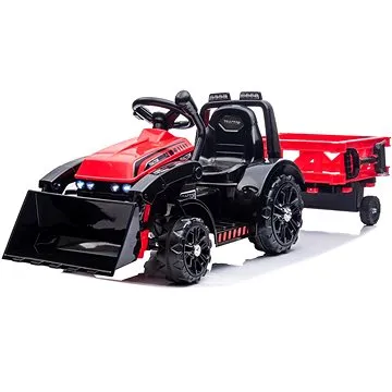 Elektrický Traktor Farmer s naběračkou a vlečkou, červený (8586019943238)