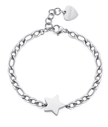 S'Agapõ Slušivý ocelový náramek s hvězdou My love SYL11