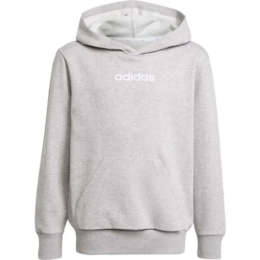 adidas LINEAR FL HD J Dětská mikina, šedá, velikost