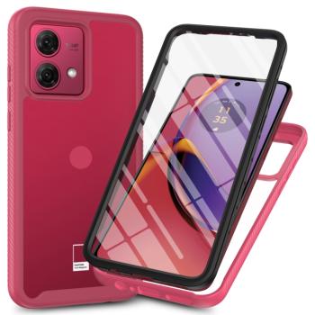 DUAL Obojstranný kryt s fóliou Motorola Moto G84 5G ružový