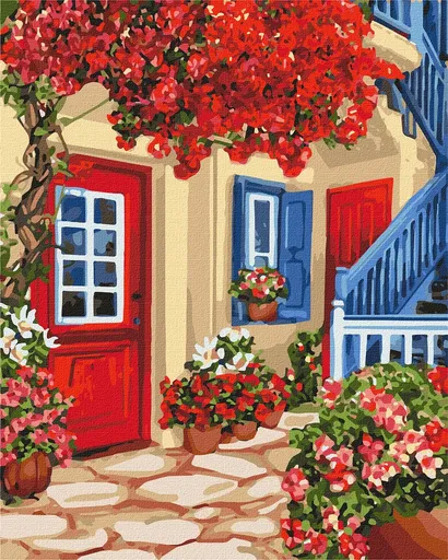 Ideyka Malování podle čísel - Procházka ulicemi 40 x 50 cm