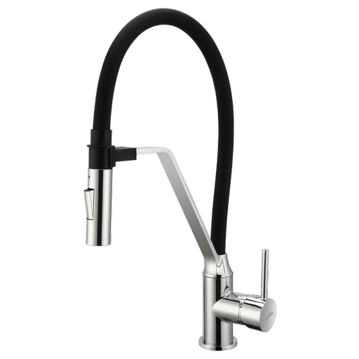 INVENA Dřezová baterie s magnetickým držákem,  černá BZ-30-L04-C