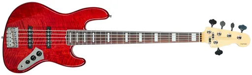 Papež Jazz Bass 5 Custom Trans Red