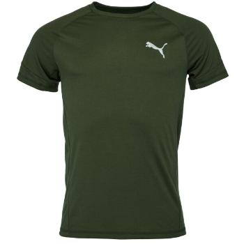 Puma EVOSTRIPE TEE Pánské tričko, tmavě zelená, velikost