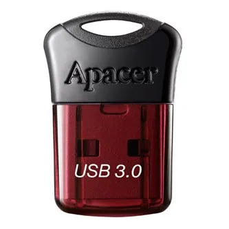 Apacer USB flash disk, USB 3.0, 32GB, AH157, červený, AP32GAH157R-1, USB A, s krytkou, DOPRODEJ