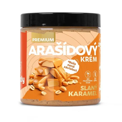 Grizly Arašídový krém slaný karamel premium 250 g