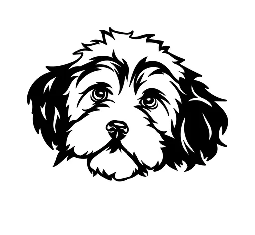 Vsepropejska Bišonek dřevěná dekorace na zeď Rozměr (cm): 38 x 28, Typ: Bišonek 3, Dekor: Černá