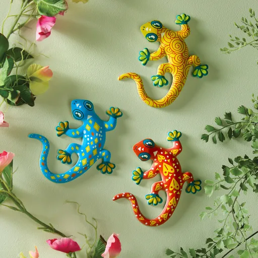 Dekorace Ještěrka, žlutá