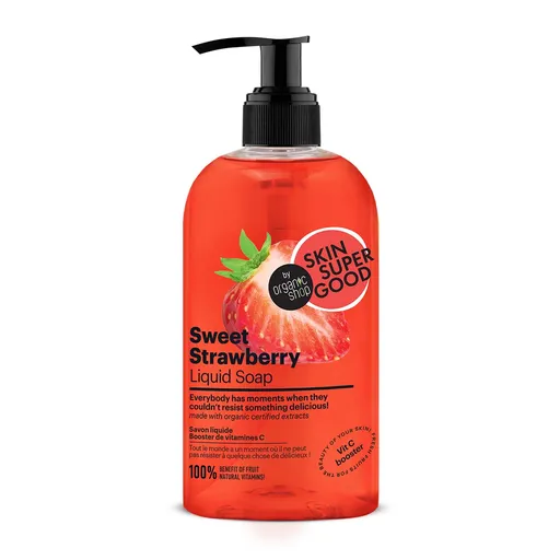 Organic Shop Skin Super Good Tekuté mýdlo Sladká jahoda 500 ml