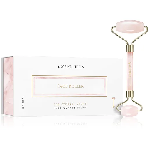 KORIKA Masážní váleček na obličej z růženínu (Face Roller)