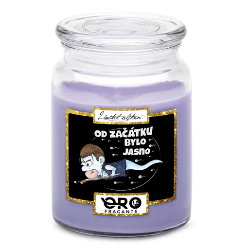 Svíčka Kulečníková spermie (Vůně svíčky: Levandule)