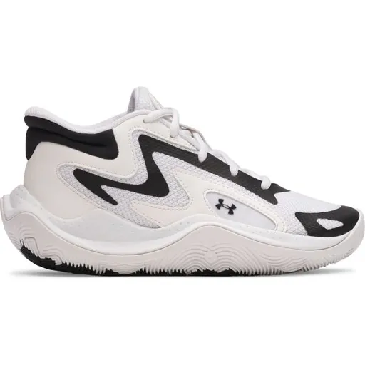 Under Armour GS JET 25 Dětská basketbalová obuv, bílá, velikost 38