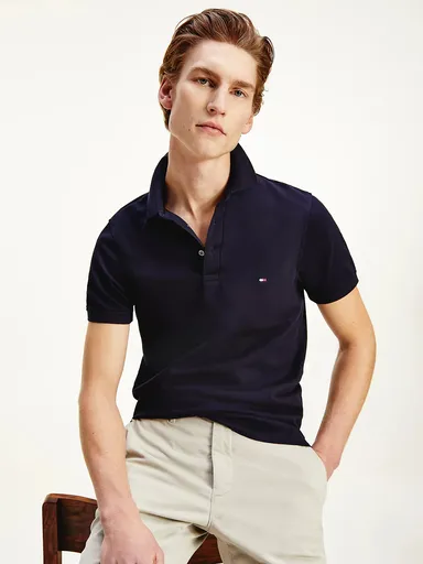 Tommy Hilfiger pánské tmavě modré polo tričko MW0MW17771 S