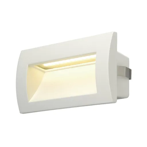 SLV BIG WHITE DOWNUNDER OUT LED M, venkovní nástěnné vestavné svítidlo, LED, 3000K, bílé 233621