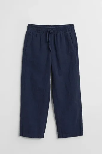 KALHOTY GANT COTTON LINEN PANTS MARINE
