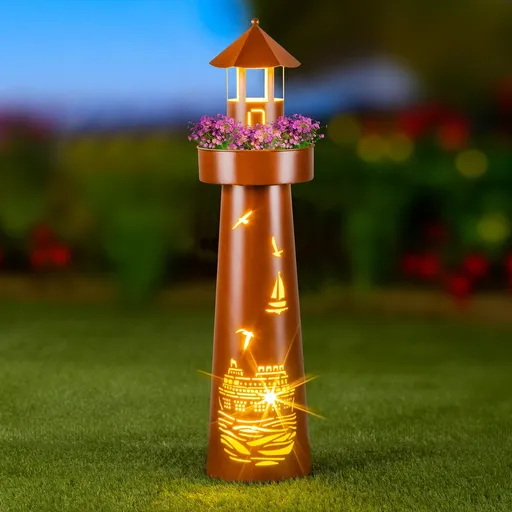 Haushalt international LED kovová dekorace Maják