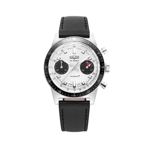Vulcain Skindiver Chronograph White - Black Plain