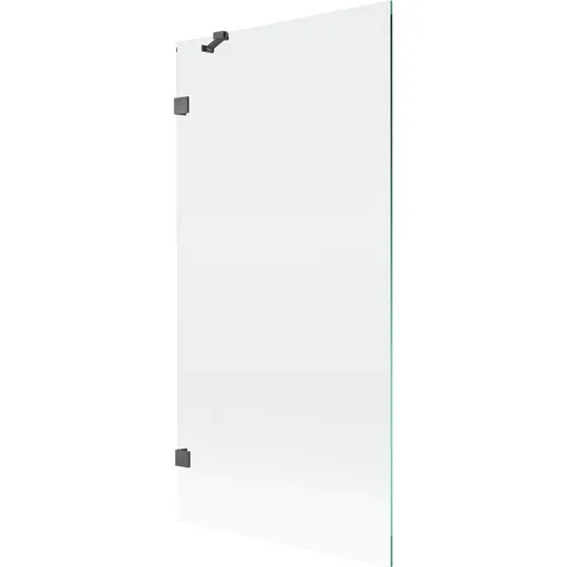 MEXEN/S Lunar vanová zástěna FIX 90 x 150, transparent, grafit kartáčovaná 897-090-000-66-00