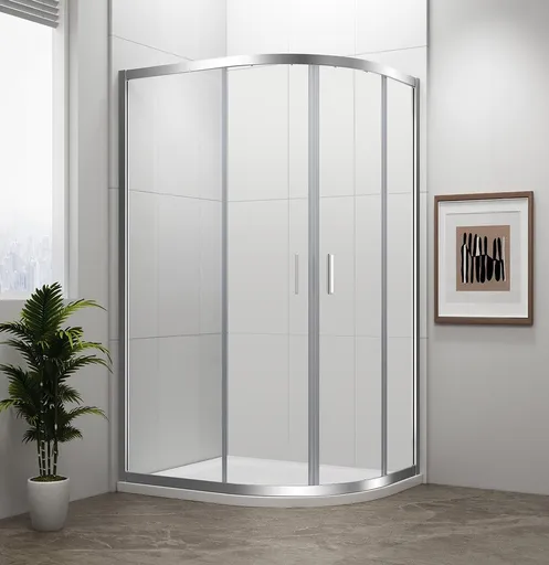 Polysan EASY LINE čtvrtkruhová sprchová zástěna 1100x800mm, L/R, čiré sklo, EL2415