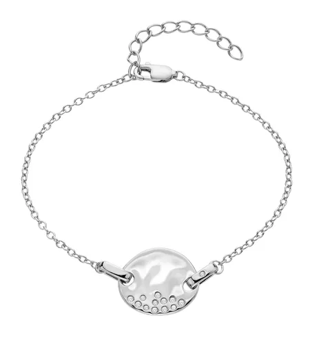 Hot Diamonds Stříbrný náramek s diamantem a topazy Illuminate DL697