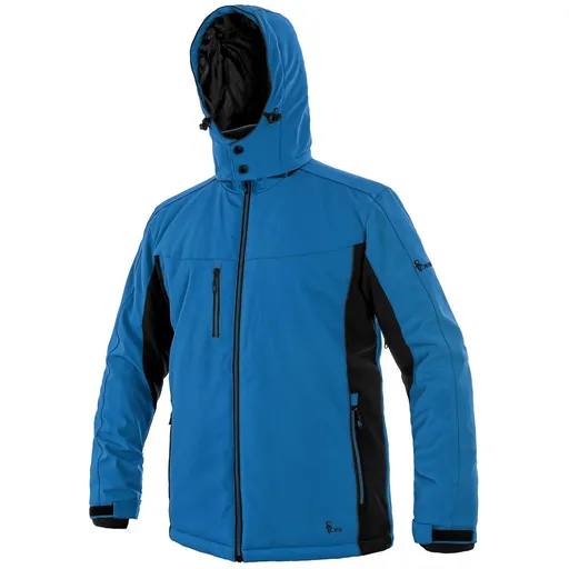 Canis (CXS) Pánská zateplená softshellová bunda VEGAS - Modrá / černá | 4XL