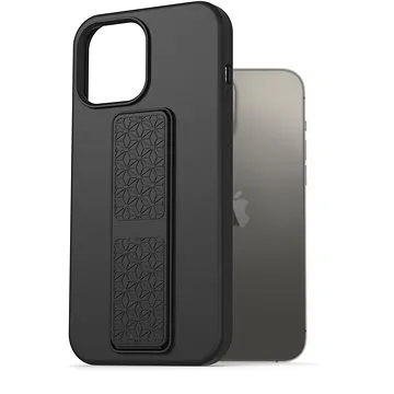 AlzaGuard Liquid Silicone Case with Stand pro iPhone 13 Pro Max černé (AGD-PCSS0028B)