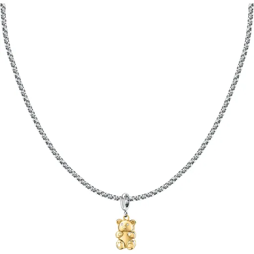 Morellato Ocelový bicolor náhrdelník s medvídkem Drops SCZ1326