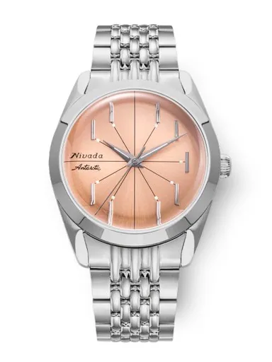 Nivada Grenchen Antarctic Spider Salmon No Date - Beads of Rice