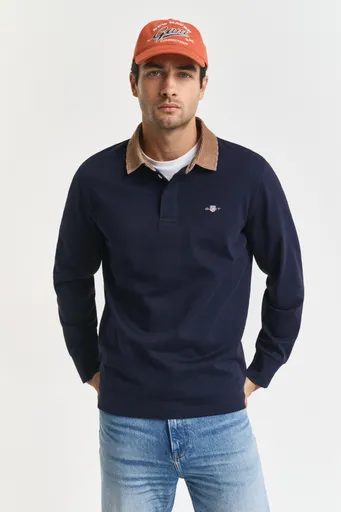 POLOKOŠILE GANT CORD COLLAR HEAVY RUGGER EVENING BLUE