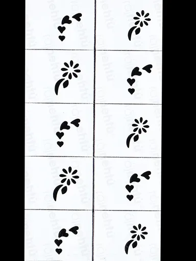 Dekorační šablony na nehty - motiv láska