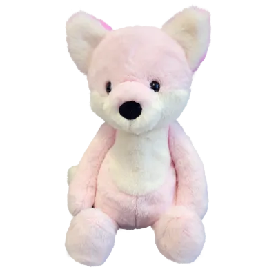 Liška růžová plyšová