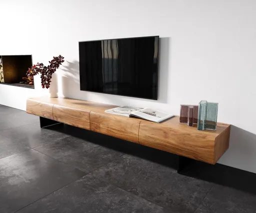 Lowboard New Live-Edge 240 cm přírodní akácie 4 zásuvky