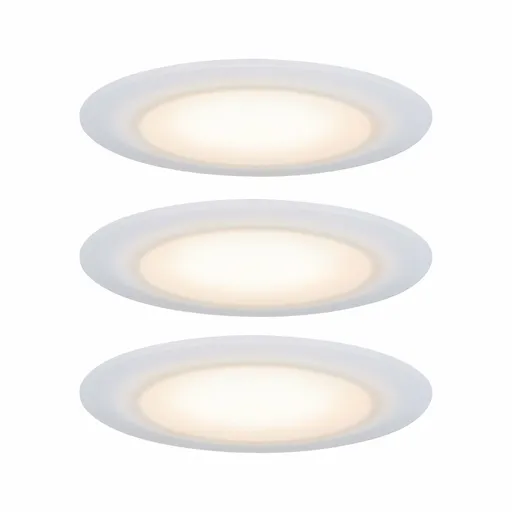 PAULMANN Premium vestavná svítidla sada LED Suon WarmDim 2000-2700K 3x6,5W 230 V saténové 999.42 P 99942