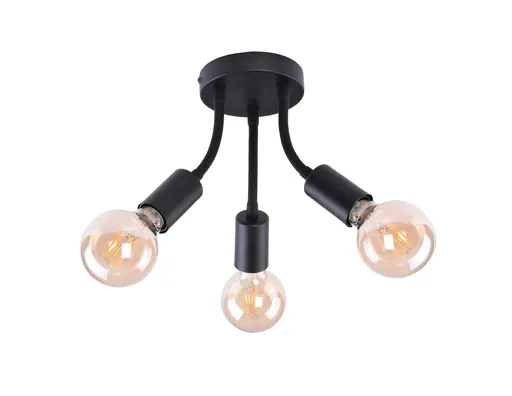 Rabalux Černé stropní svítidlo Almus pro žárovku 3x E27 6808